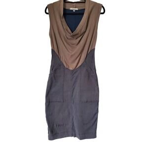 Prairie Underground Sleeveless Day Dress Denim ORGANIC COTTON Size M  Steampunk